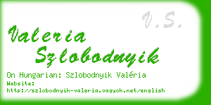 valeria szlobodnyik business card