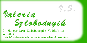 valeria szlobodnyik business card